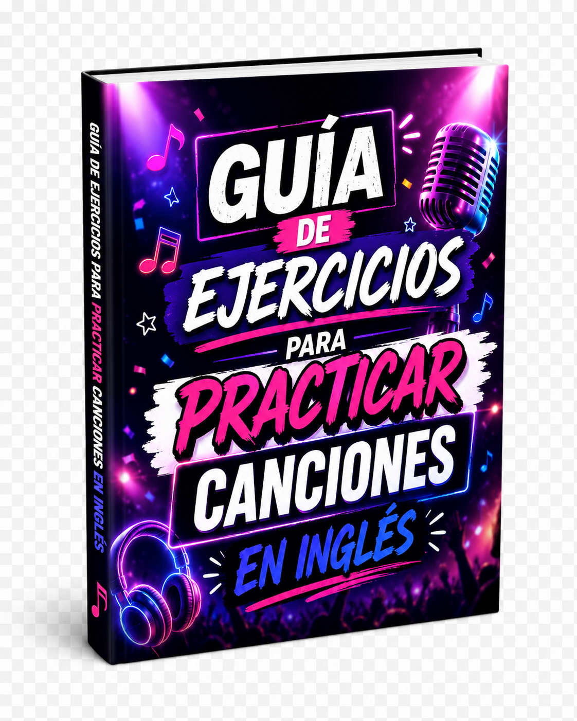 Mockup de la guía de ejercicios para practicar con canciones